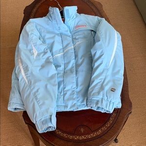 A nice warm, light blue winter coat